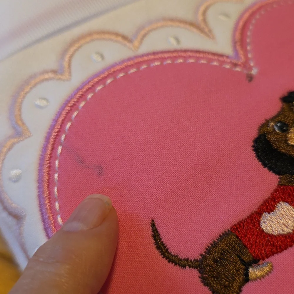 Daschund Valentine's Heart Hand Towel Set